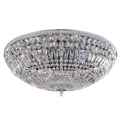 Allegri by Kalco Lemire Chrome 12-Light Flush Mount with Firenze Clear Crystal