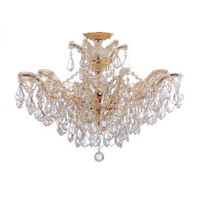 Group Maria Theresa Gold 12-Light Semi Flush Mount with Spectra Crystal