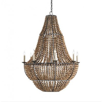 Bronze 32-Inch Eight-Light Chandelier