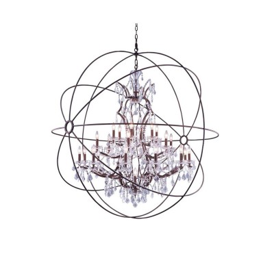 Geneva Rustic Intent Sixty-Inch Pendant with Clear Crystals