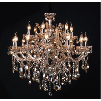18 Light  Maria Theresa crystal Chandelier in cognac color