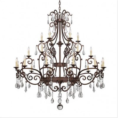 Bronze 24-Light Chandelier