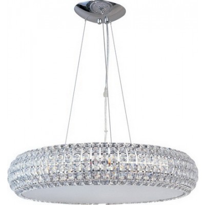 8-Light Crystal Pendant light in chrome finish