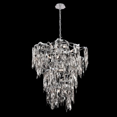 Elfassy Chrome 39-Inch 19-Light Chandelier