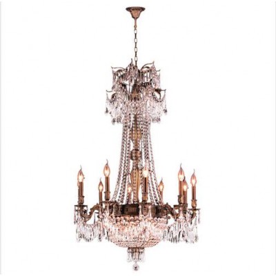 Bronze Fifteen-Light Chandelier