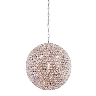 Cabaret Chrome Nine-Light Pendant with Royal Cut Crystal