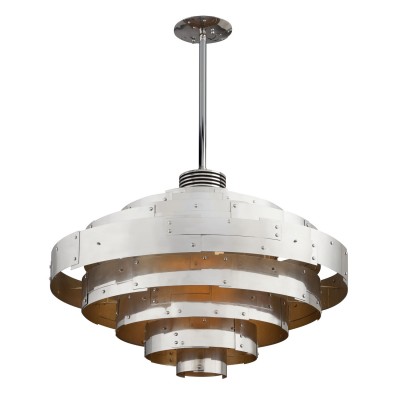 Vintage Aluminum One-Light Forty-Inch LED Pendant