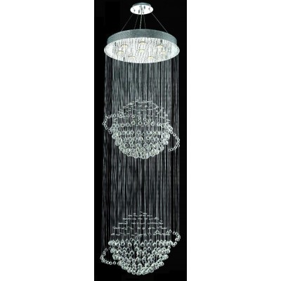 8 light Galactic Crystal Chandelier with chrome plated finish