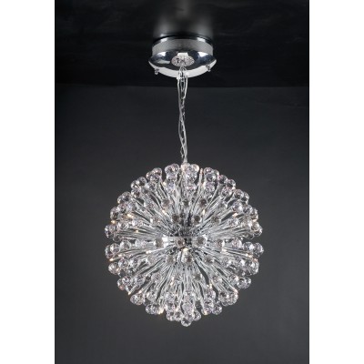  28 light Crystal ball Chandelier with chrome plated finish