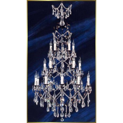 20 Light Versailles crystal Chandeliers dressed with crystal pendants