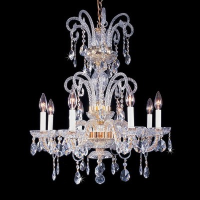 Gold plated 8 Lights Bohemian Crystal chandelier