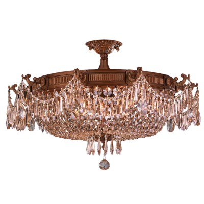  Corp Winchester French Gold Ten-Light Semi-Flush