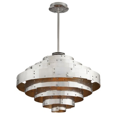 Vintage Aluminum One-Light Thirty-Two-Inch LED Pendant