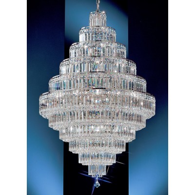 30 Lights crystal chandelier with crystalique-plus crystal and chrome finish