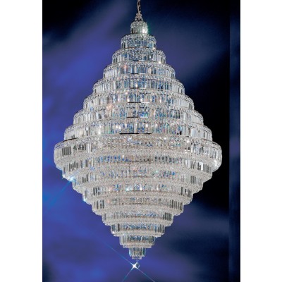 30 Lights crystal chandelier with crystalique-plus crystal and chrome finish