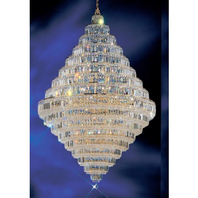 30 Lights crystal chandelier with crystalique-plus crystal and 24K gold plated finish