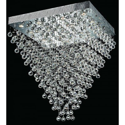 polished chrome Contemporary Crystal Chandelier droped with crystal balls