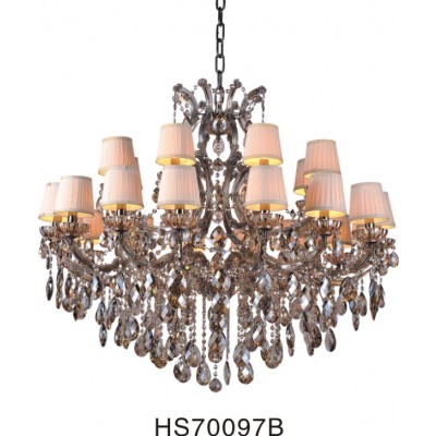 24 Light two tiers Maria Theresa crystal Chandelier in cognac