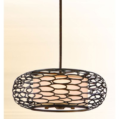 Bronze Three-Light Convertible Pendant