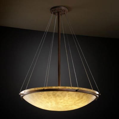 Group Clouds 48-Inch Round Bowl 6000 Lumen LED Pendant with Ring