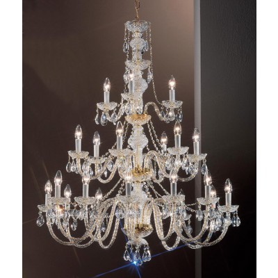 12+6+3 Light Crystal chandelier with Chinese crystal and gold plated finish