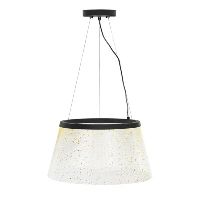 Duke Bronze Large One-Light LED Pendant with Silver Mica Shade