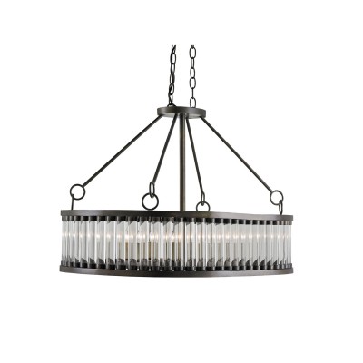 Bronze Verdigris Eight-Light Pendant