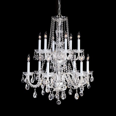  Strass Crystal Polished Chrome Six-Light Chandelier