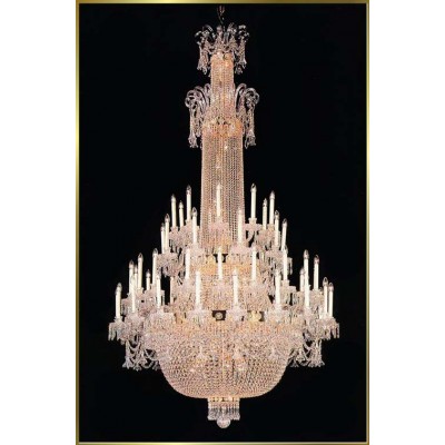 Empire luxury crystal chandelier in gold plated finish
