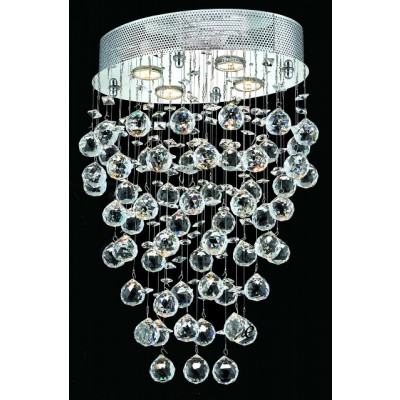 4 Light contemporary chandelier Chrome plated