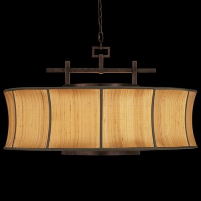 Three-Light Pendant in Oxidized Bronze Patina Finish