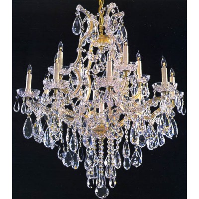 13 Light Maria Theresa chandelier dressed with 25% Full Lead crystal