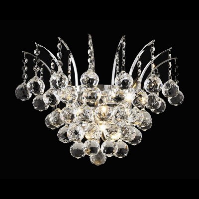 3 Light Victoria Crystal Wall Sconce in plished chrome