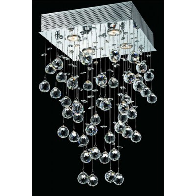 4 Light contemporary chandelier Chrome plated