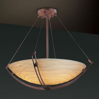 Dark Bronze 6000 Lumen LED Pendant Bowl With Crossbar