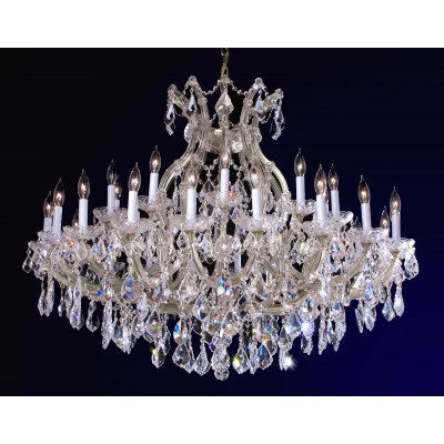31 Lights Maria Theresa crystal chandelier dressed with clear crystals