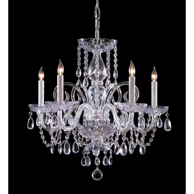 Traditional Chandeliers 5 Light crystal chandelier with chinese crystal and chrome finish