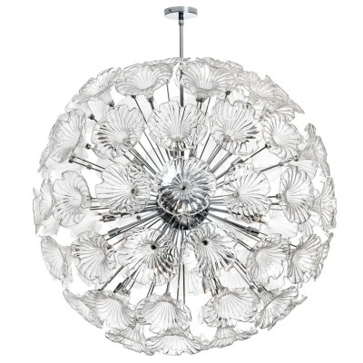  Polished Chrome 20-Light Chandelier