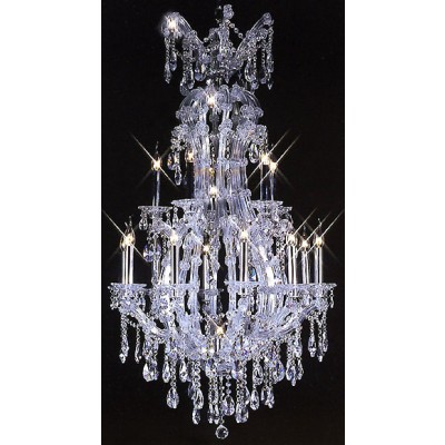 25 Light Maria Theresa chandelier dressed with 25% Full Lead crystal