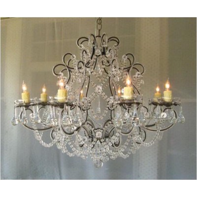 Silver Eight-Light Chandelier