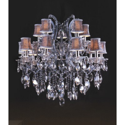 Polished chrome 15 Light traditional crystal Chandelier