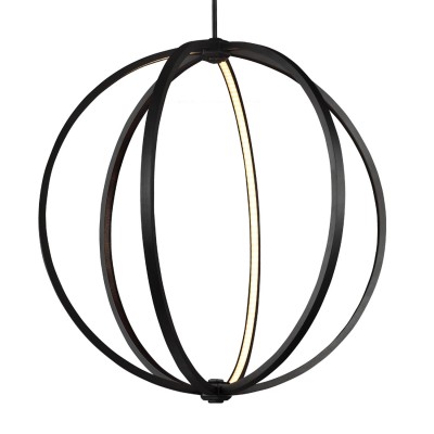 Oil Rubbed Bronze Three-Light 30-Inch Wide LED Pendant