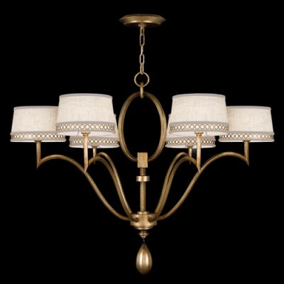Allegretto Six-Light Chandelier in Burnished Gold Leaf Finish