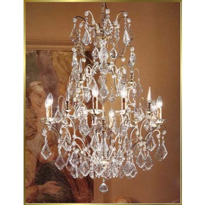 Versailles Chandeliers dressed with clear crystals
