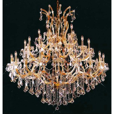40+1 light gold plated Maria Theresa chandelier dressed with fantastic crystal