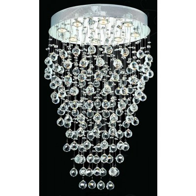 8 light Galactic Crystal Chandelier chrome plated