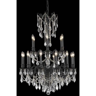 Bronze Chandelier with Royal Cut Crystal