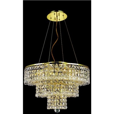 9-light crystal chandelier in gold finish 