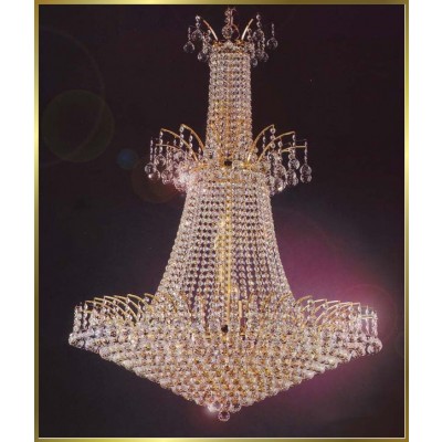 Entryway/ foyer crystal chandelier in gold plated finish