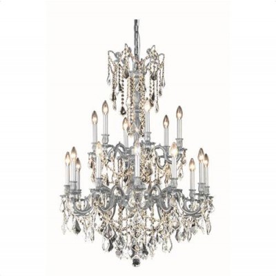 Pewter Chandelier with Royal Cut Crystal